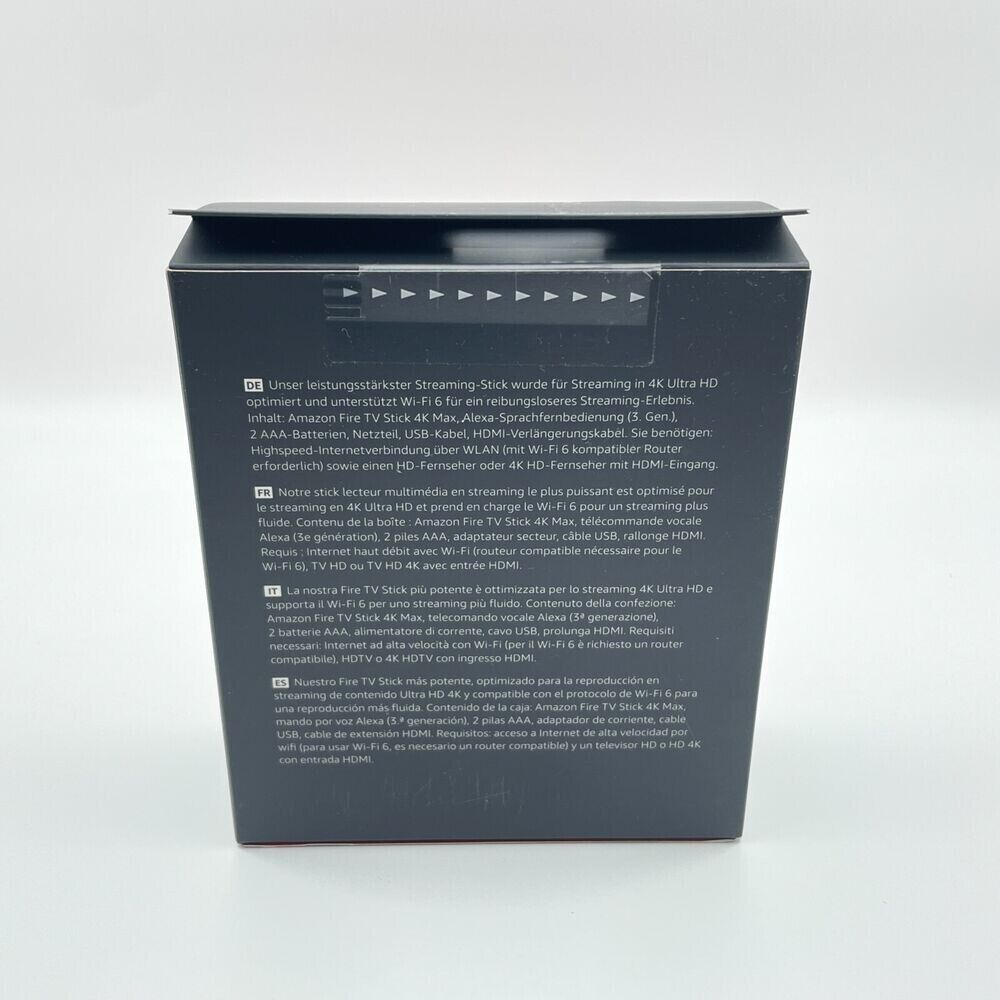 Amazon Fire TV Stick 4K MAX Ultra HD WiFi 6 | mit Alexa-Sprachfernbedienung Neu & OVP