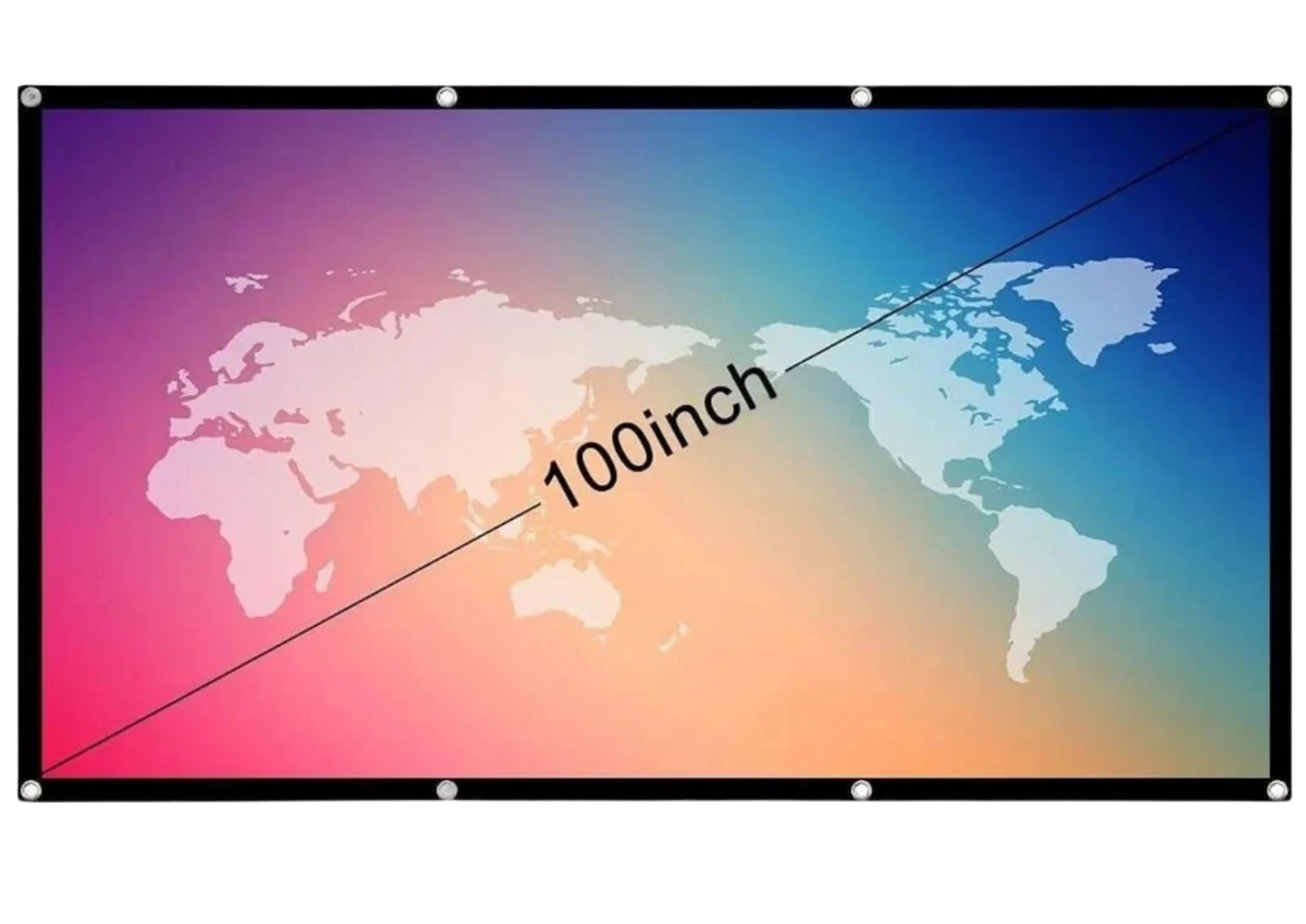 Beamer Leinwand 100 120 150 Zoll 16:9 HD Projektorleinwand Faltbar