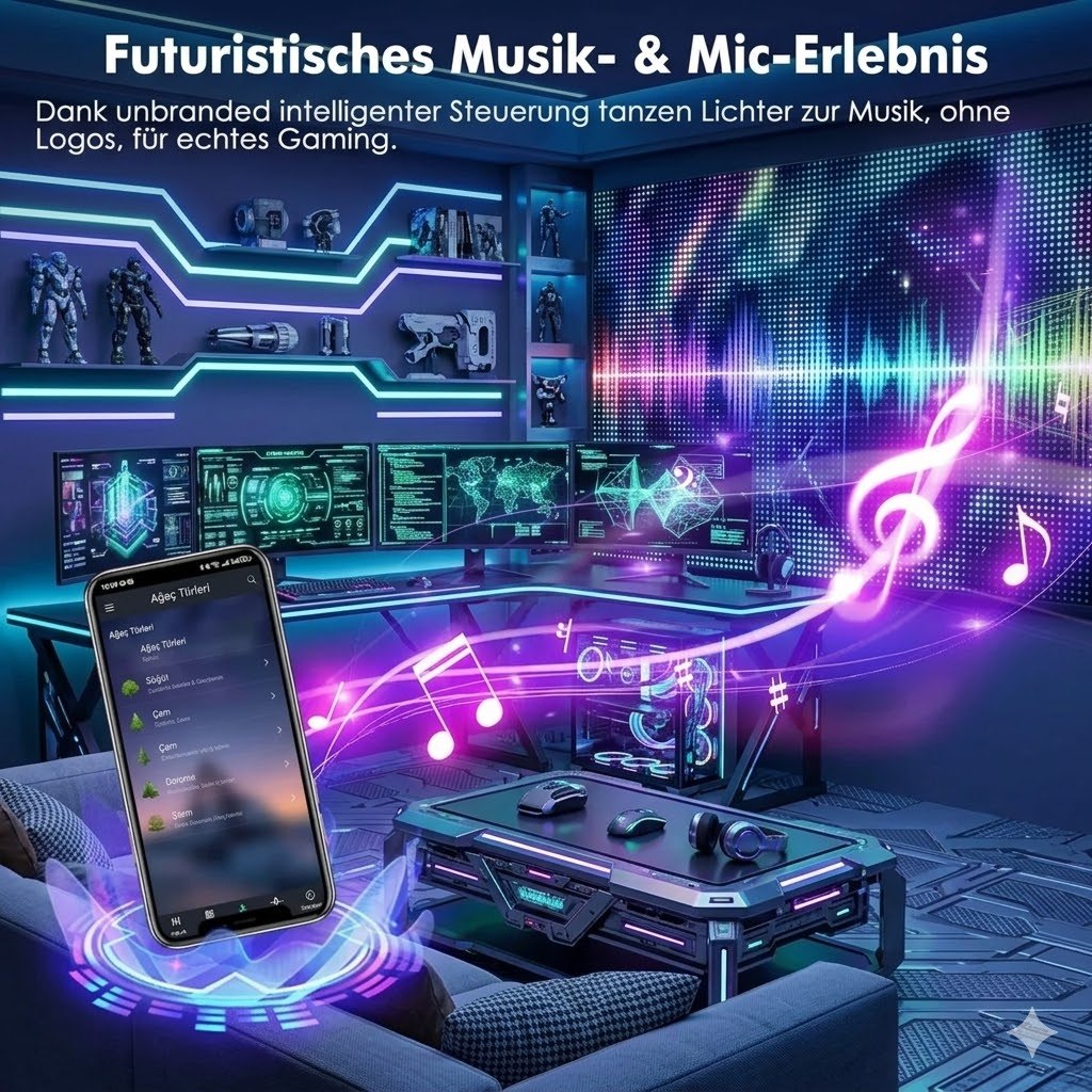 15m RGB LED Strip mit APP Steuerung, Musikmodus & Timer – 450 LEDs
