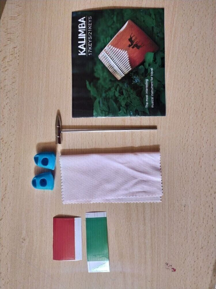 Kalimba 17 Tasten Daumenklavier Fingerpiano aus Holz mit Tragetasche & Notenheft