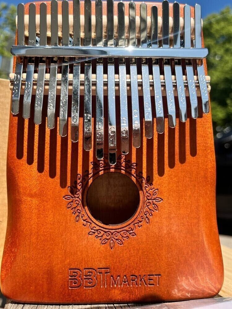Kalimba 17 Tasten Daumenklavier Fingerpiano aus Holz mit Tragetasche & Notenheft