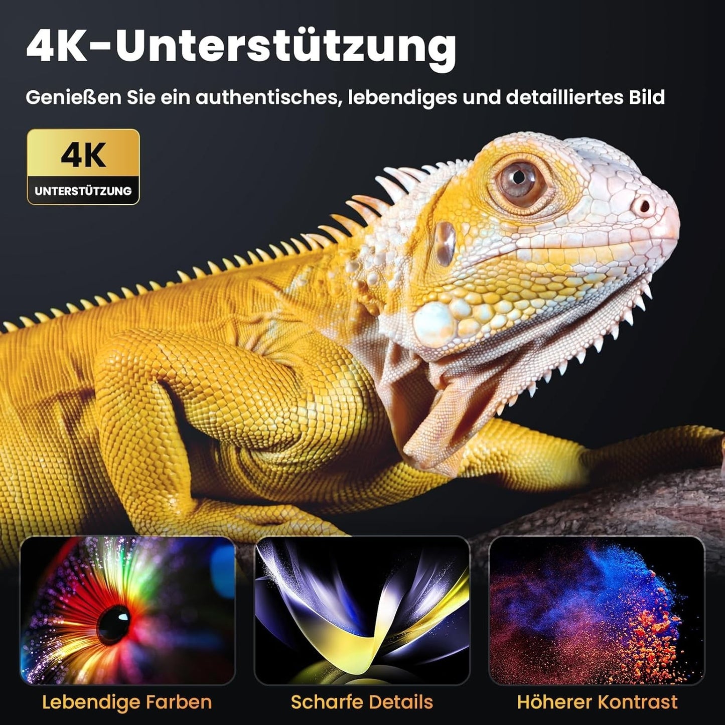 Full HD 1080P Beamer 4K Bluetooth Heimkino Mini Projektor 9500 Lumen