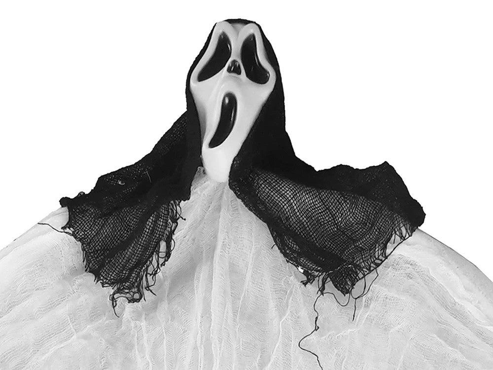 Halloween Hängedeko Gespenst Skelett Phantom Maske 90cm Schwarz Weiß