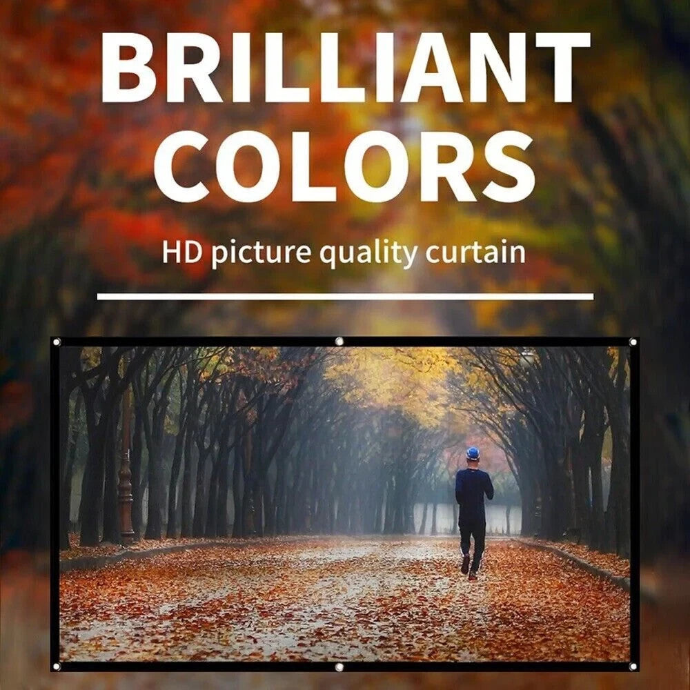 Beamer Leinwand 100 120 150 Zoll 16:9 HD Projektorleinwand Faltbar