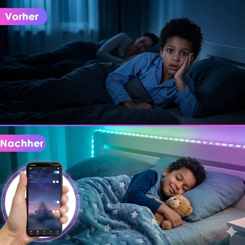 15m RGB LED Strip mit APP Steuerung, Musikmodus & Timer – 450 LEDs