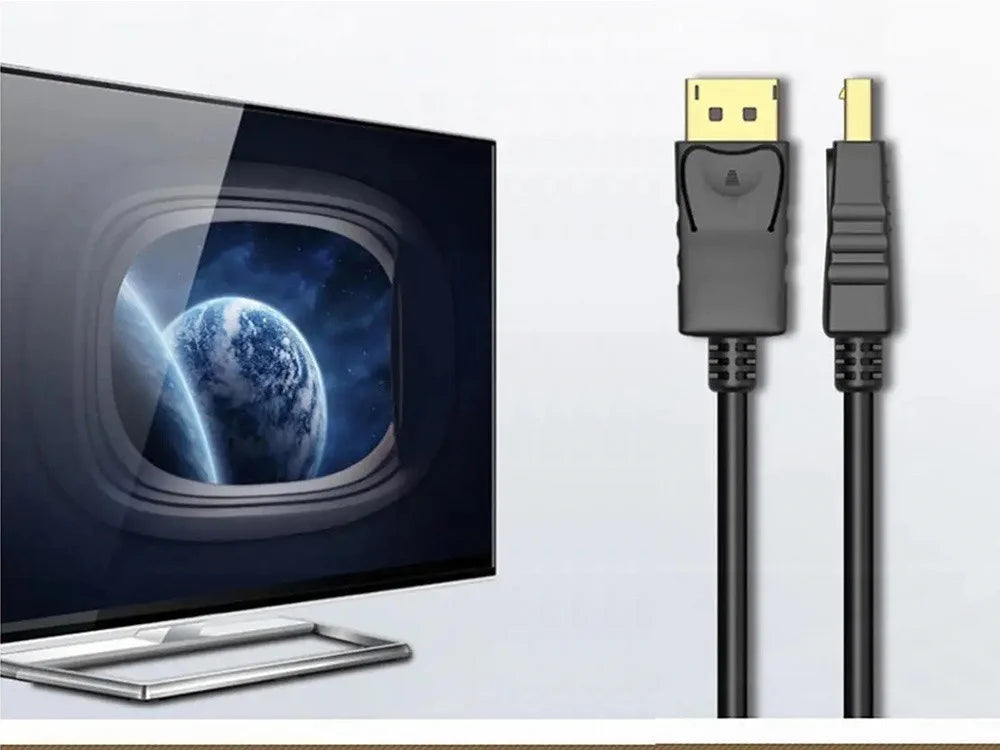 DisplayPort Kabel DP 1.4 1,5 m 8K 30Hz 4K 120Hz Audio Video Goldstecker