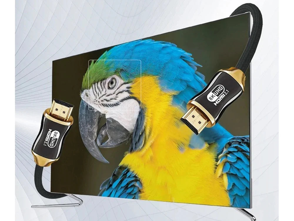 HDMI 2.1 Kabel 3 m – Ultra High Speed 48 Gbit/s mit 8K 60Hz, 4K 120Hz, HDR und vergoldeten Steckern