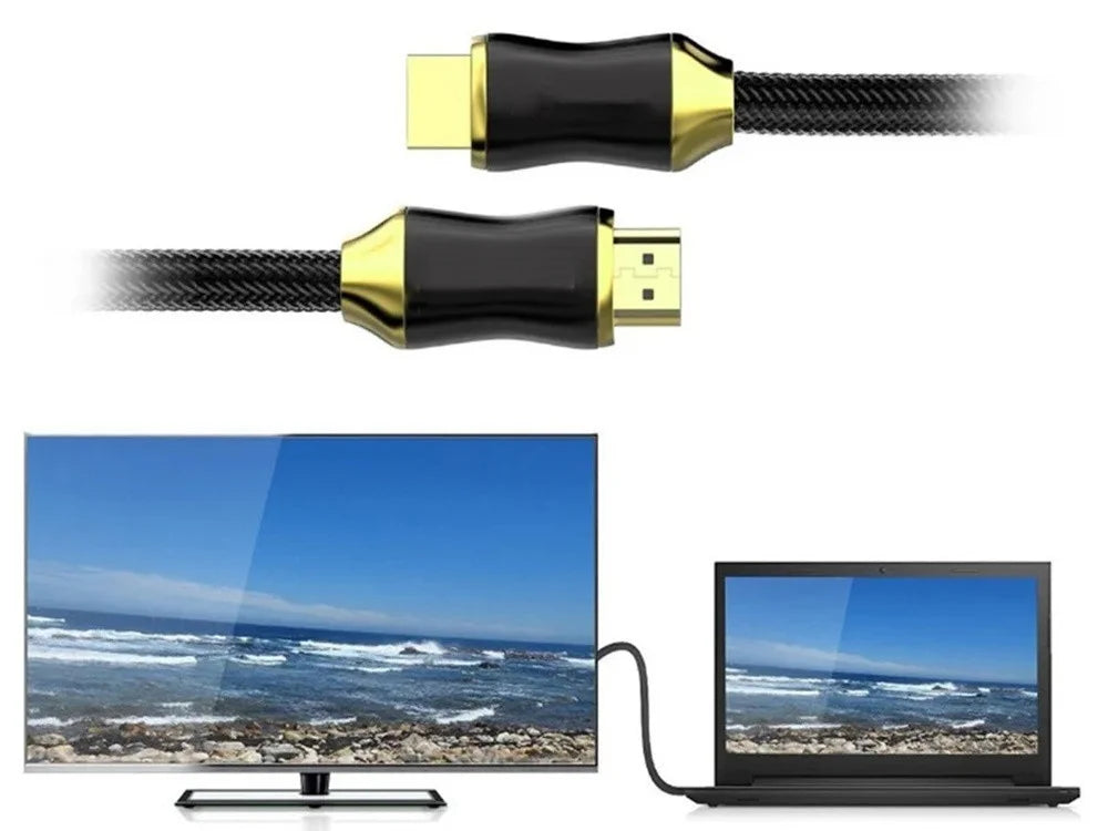 HDMI 2.1 Kabel 3 m – Ultra High Speed 48 Gbit/s mit 8K 60Hz, 4K 120Hz, HDR und vergoldeten Steckern