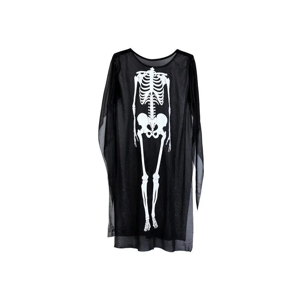 Skelett Kostüm Damen & Kinder Halloween Jumpsuit Cosplay Karneval Verkleidung