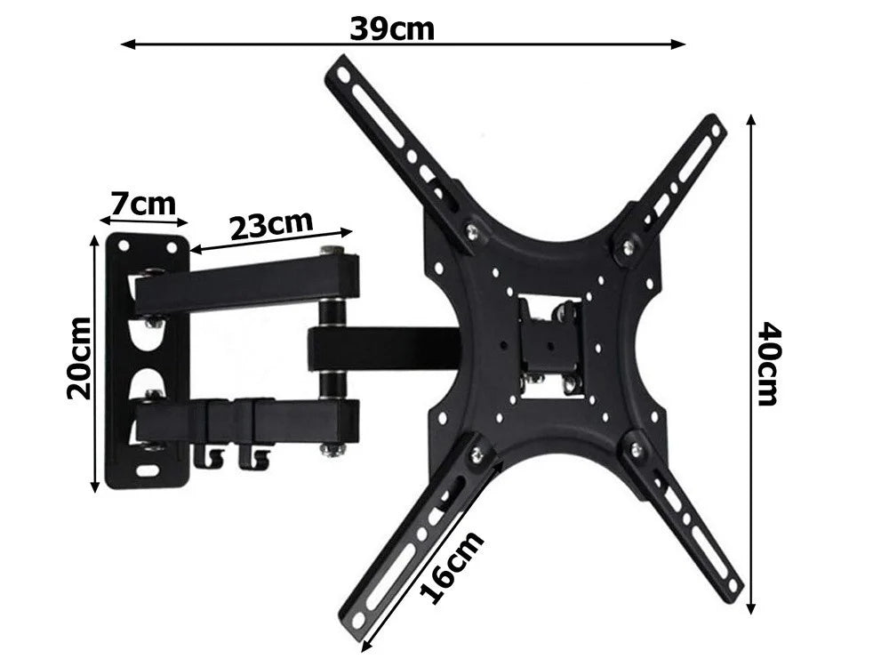 TV Wandhalterung Schwenkbar 32-55 Zoll VESA 200x200 Neigbar 22kg Schwarz