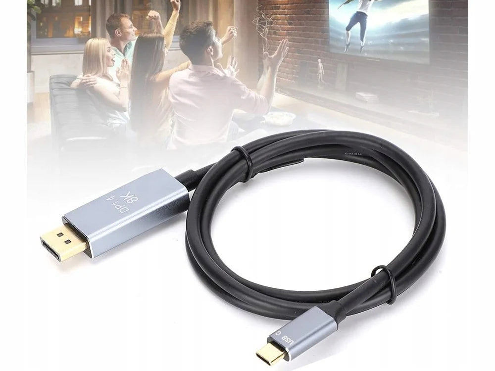 USB-C auf DisplayPort Kabel DP 1.4 8K 60Hz 4K 120Hz 1,8 m Monitor Adapter