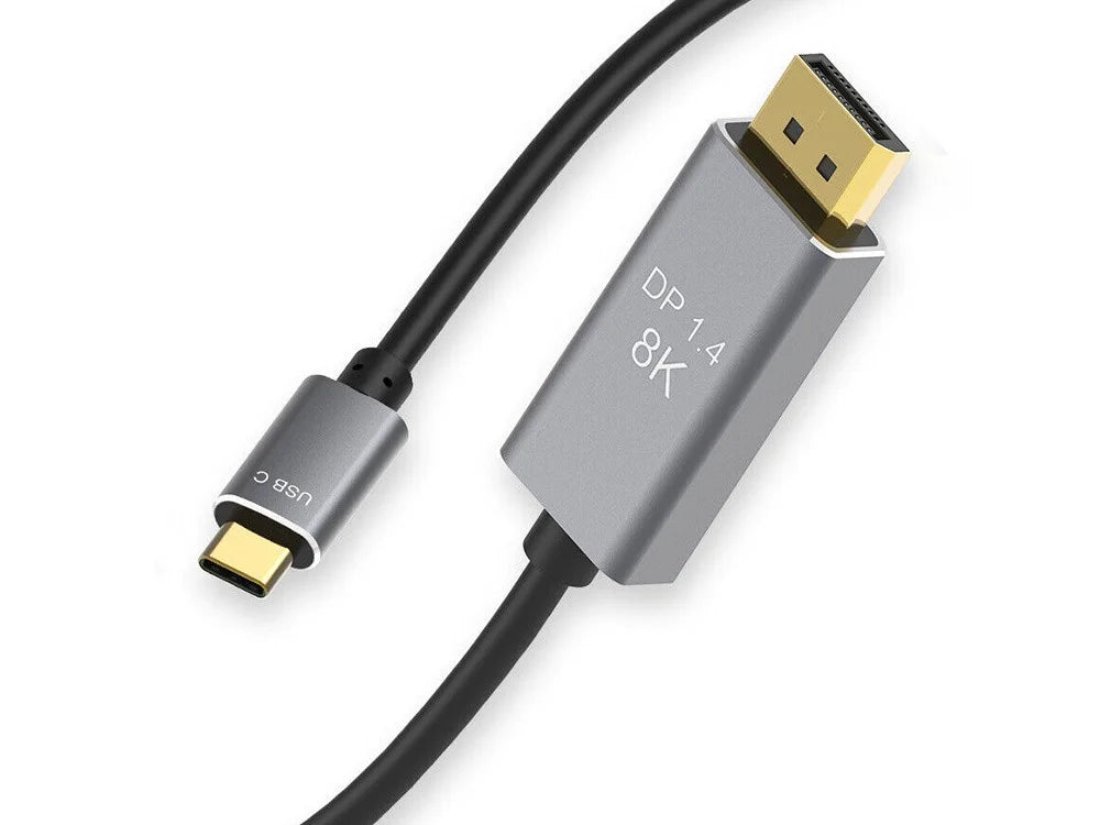 USB-C auf DisplayPort Kabel DP 1.4 8K 60Hz 4K 120Hz 1,8 m Monitor Adapter