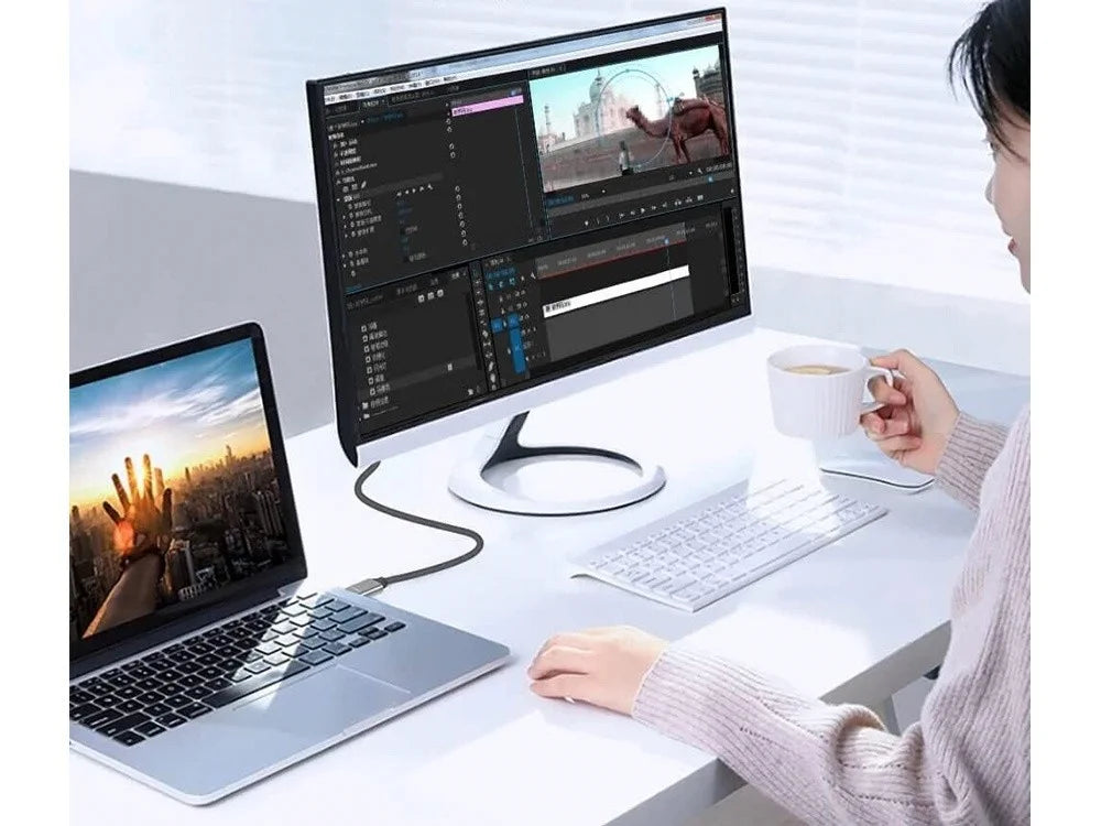 USB-C auf DisplayPort Kabel DP 1.4 8K 60Hz 4K 120Hz 1,8 m Monitor Adapter