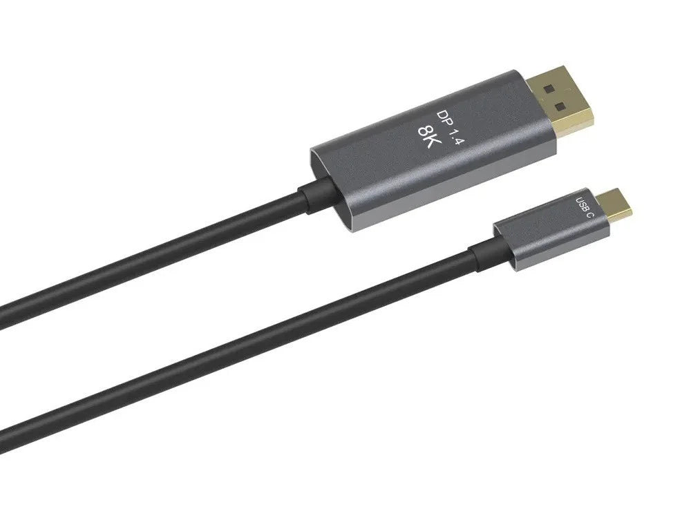USB-C auf DisplayPort Kabel DP 1.4 8K 60Hz 4K 120Hz 1,8 m Monitor Adapter